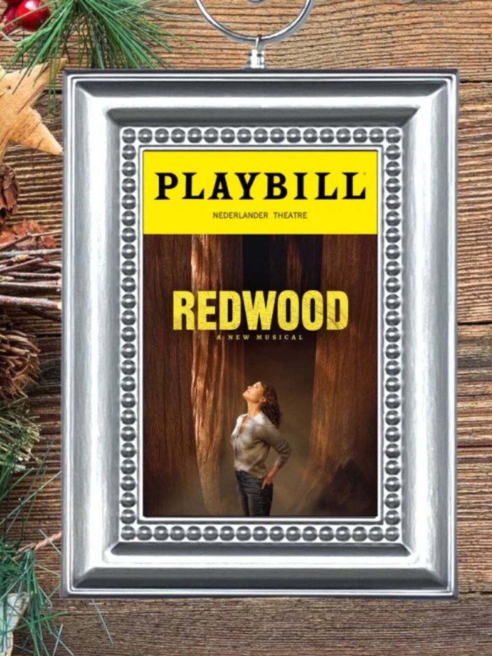 Redwood Broadway Musical Playbill Christmas Tree Ornament